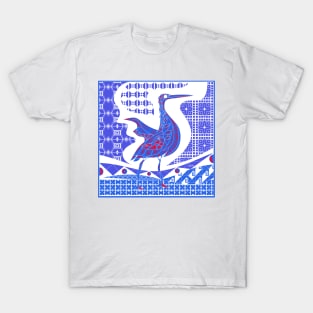 agami heron garza in ecopop talavera azulejo pattern in pop wallpaper T-Shirt